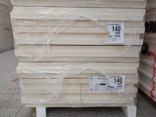 PIR B-keus 1200x1000x140 mm 2-zijdig alumium sponning Rd 6.35  (1.2 m2/plaat)