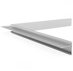 Binnenhoek Daktrim Aluminium 60x64mm lengte 400mm 