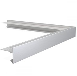 Buitenhoek Daktrim Aluminium 60x64mm lengte 400mm 