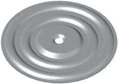 Drukverdeelplaat per 500 stuks Diameter 70 mm, Dikte 0.5 mm