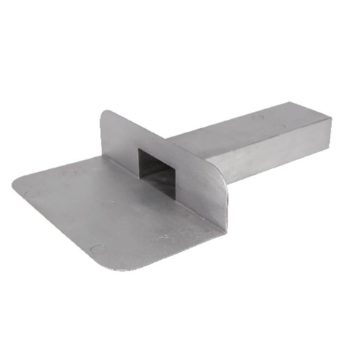 Kiezelbak lood U 90° 6x8 30cm