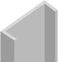 Kunststof U-profiel 50mm 20x51x20x1.2mm