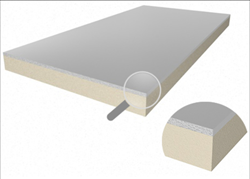 PIR + Gips Afgeschuinde kant 1200x600 mm 100mm +12.5mm Rd 4.55 0.72 m2 per plaat 